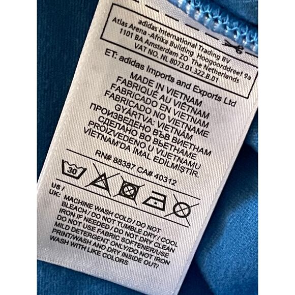 Adidas Women's Loose Crop Blue Tank Large - Picture 7 of 10